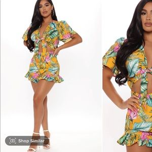 Tie Front Romper worn once size medium